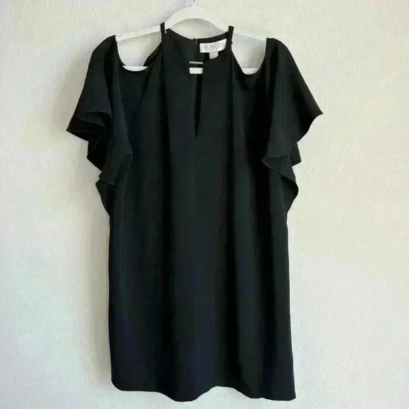 Rachel‎ Zoe Andrea Cold Shoulder Black Mini Shift Dress Women’s Size 2 NWT - Picture 12 of 15